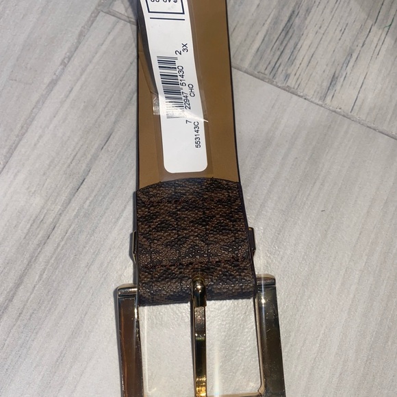 Michael Kors Monogram Brown and Gold Belt - Picture 7 of 7